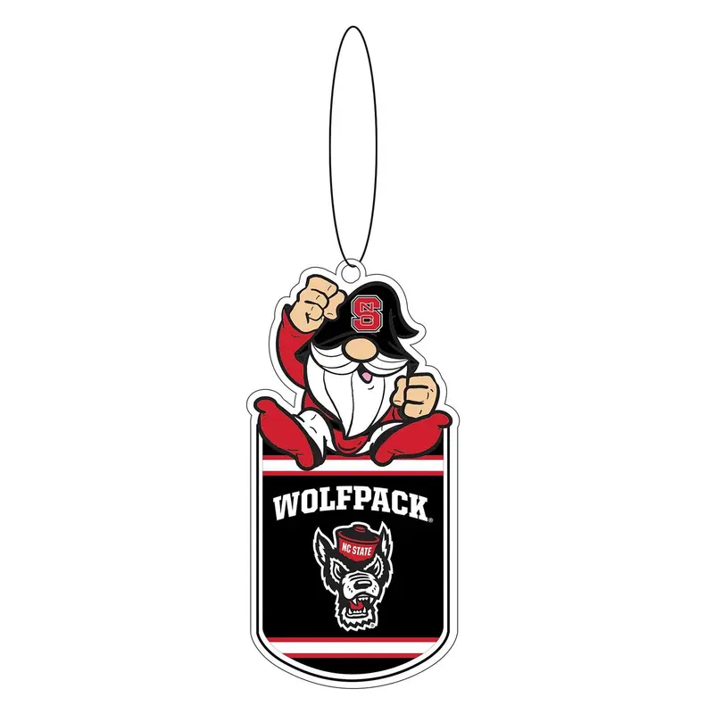 North Carolina State University Gift Tag Ornament, Gnome Fan