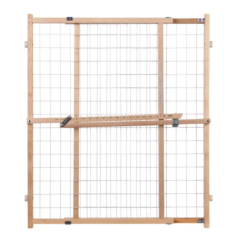 North States Gray 32 in. H X 29-1/2-50 in. W Wood Wire Mesh Gate - Deal of The Week