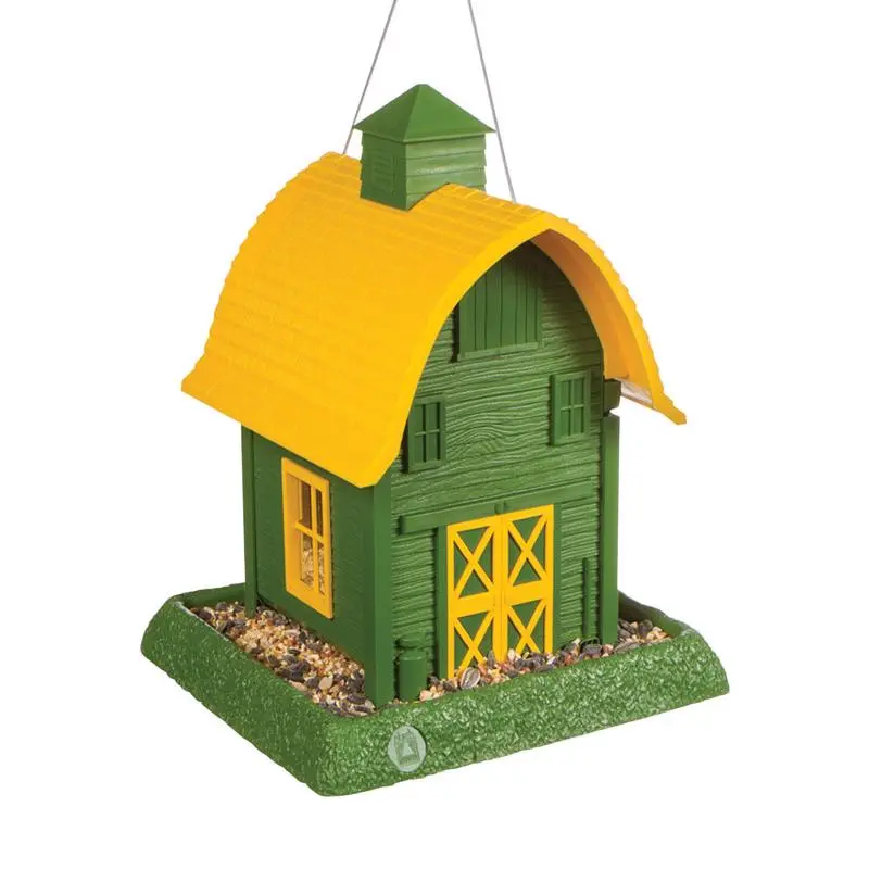 North States Wild Bird 5 lb Plastic Barn Hopper Bird Feeder 4 ports - Open Box