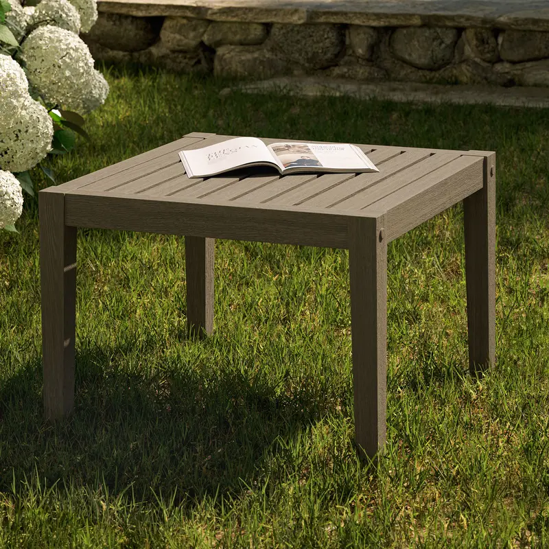 Northlake Square Outdoor Patio Teak Side Table by Modway