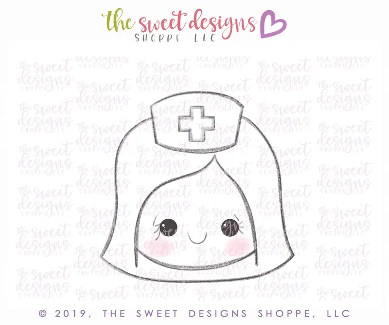 Nurse Face - Straight Hair v2- Cookie Cutter