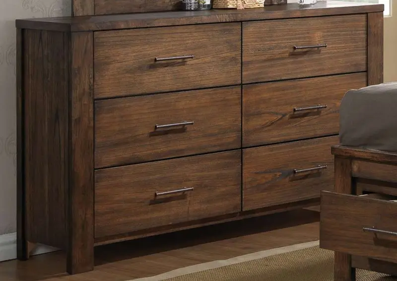 Oak Metal Dresser By Homeroots