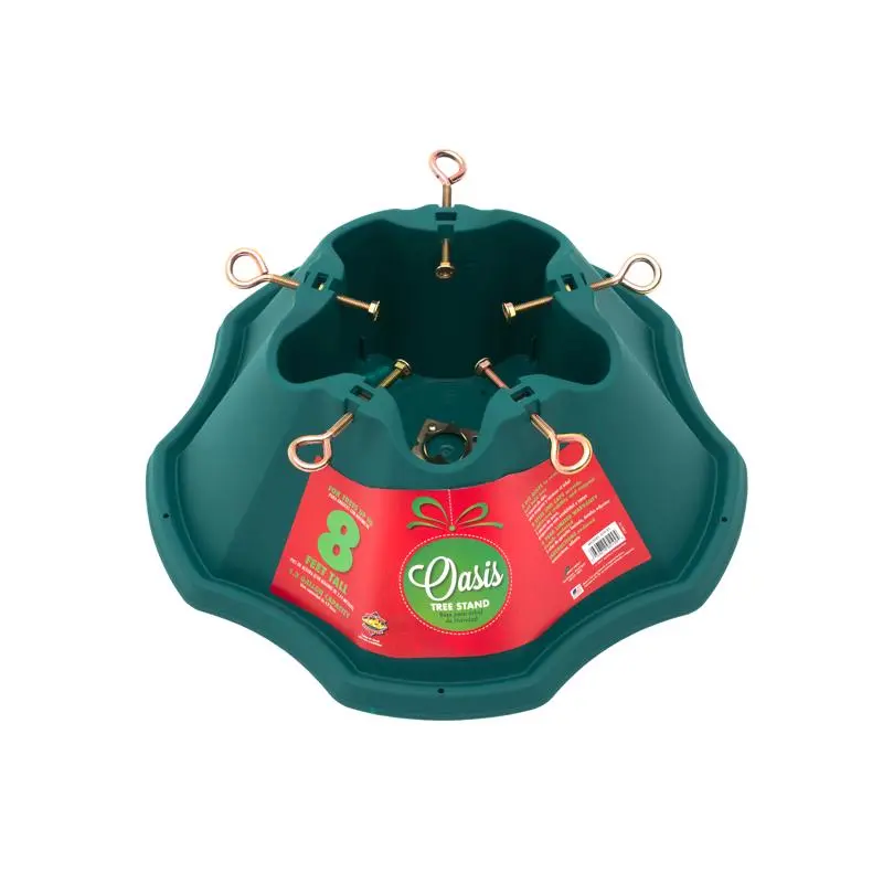 Oasis Green Plastic 1.3 gal. Reservoir Capacity Christmas Real Tree Stand Medium 8 H ft. - Open Box