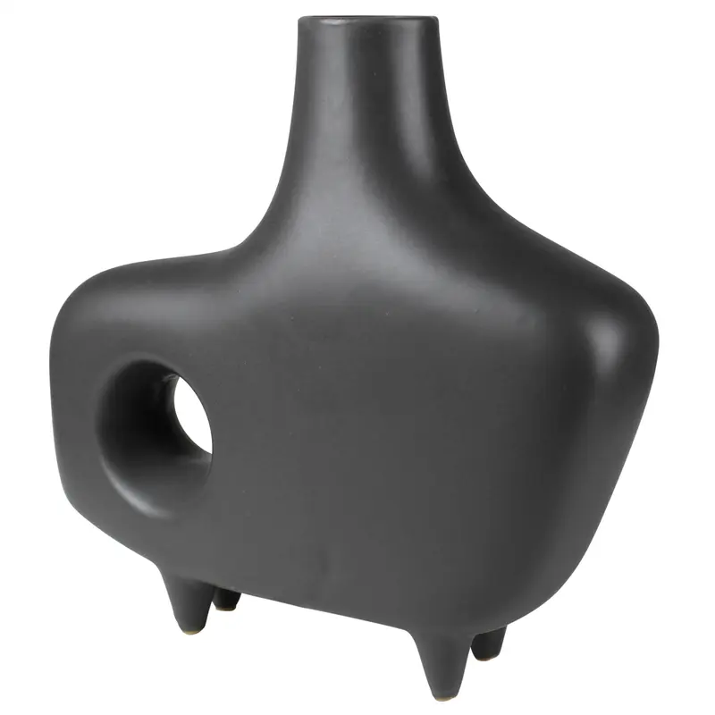 Oda Footed Vase with Holes, Ceramic Set Of 2 By HomArt