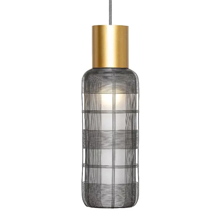 Oggetti Slim Pendant Lamp Dark Gray/Gold