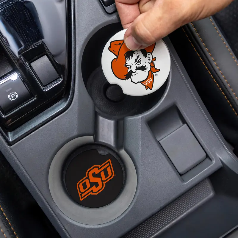 Oklahoma State University Car Coaster Set, 2pc