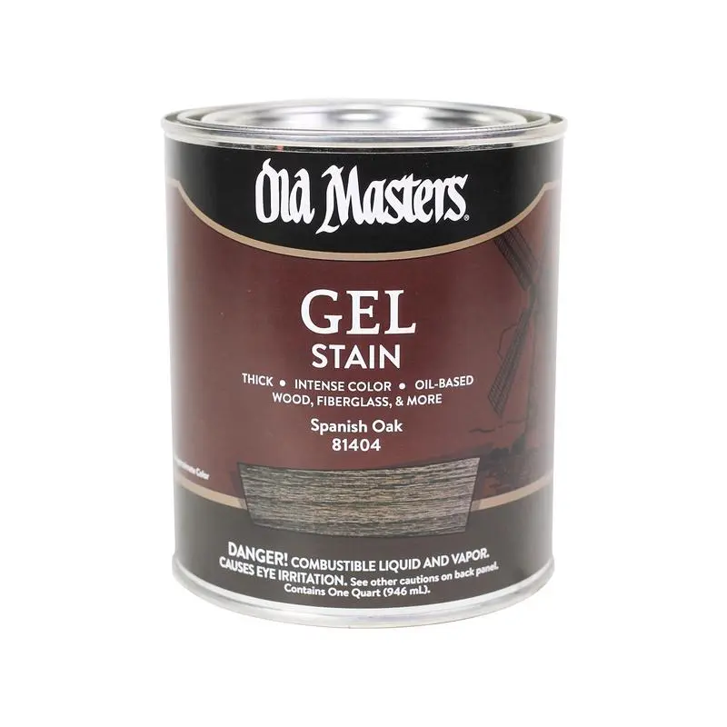 Old Masters Semi-Transparent Spanish Oak Oil-Based Alkyd Gel Stain 1 qt - Open Box