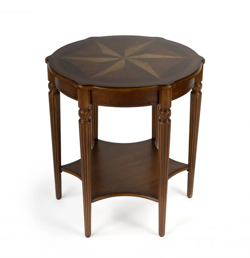 Olive Ash Burl Accent Table By Homeroots