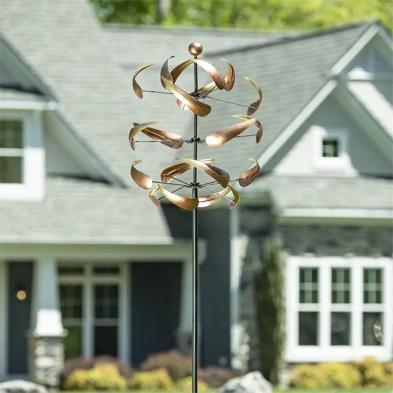 Ombre Copper Swirl Wind Spinner 83"H