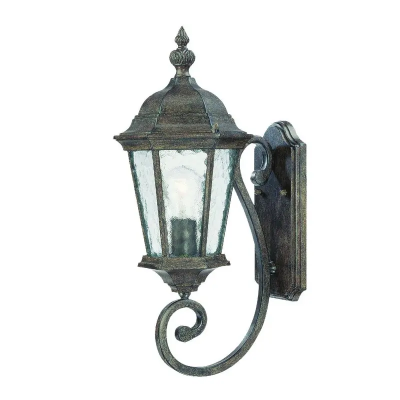 One Light Antique Black Carousel Lantern Wall Light By Homeroots