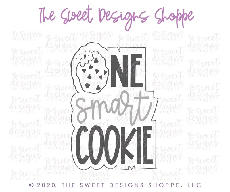 One Smart Cookie Narrow Plaque - Cookie Cutter