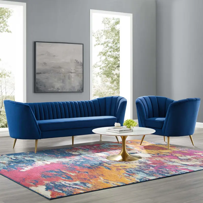 Opportunity Performance Velvet Sofa and Armchair Set By Modway - EEI-4089