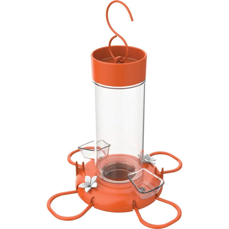 Orange Blossom Glass Oriole Feeder