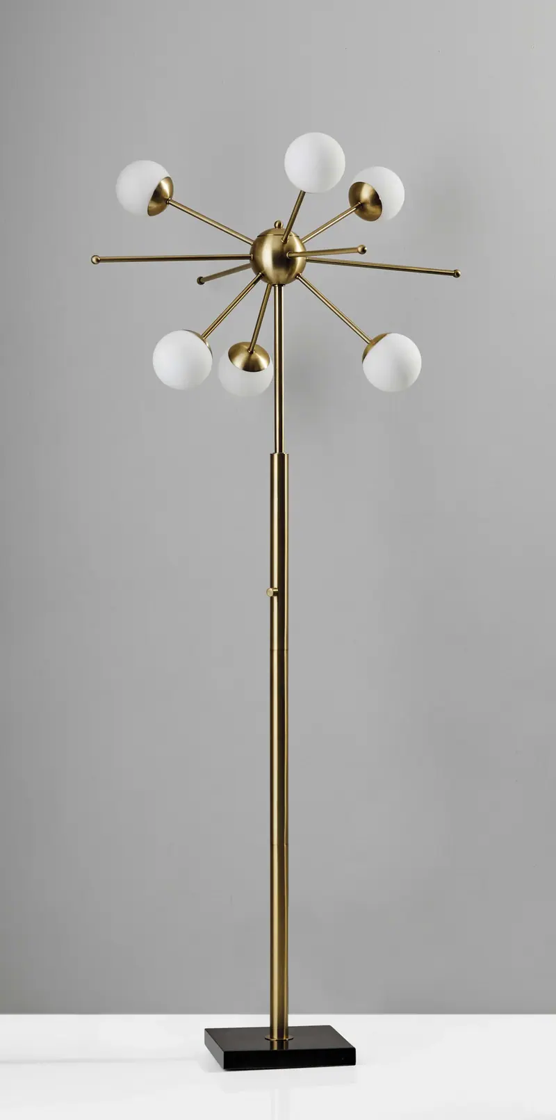 Orbital Sphere Brass Metal LED Floor Lamp By Homeroots