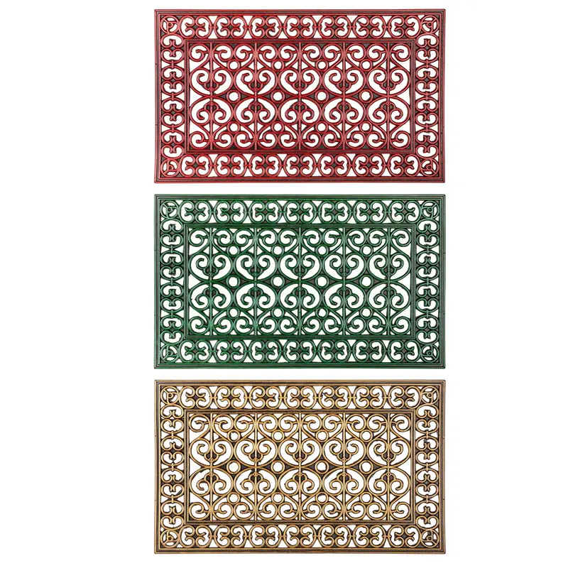 Ornate Rubber Mat, 3 Asst