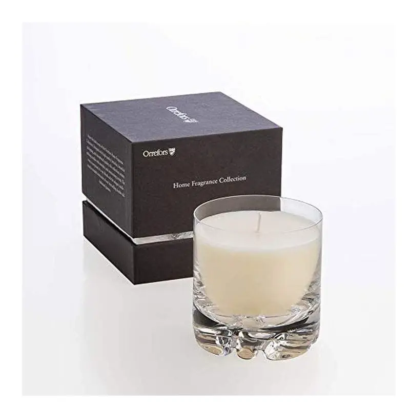 Orrefors Erik Candle, Blushing Pink, 3.5" X 3.4"