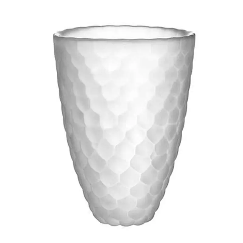 Orrefors Raspberry 6.3" Frost Crystal Vase