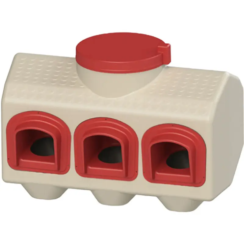 OverEZ Chicken Feeder 50 lb | No-Waste Indoor/Outdoor Poultry Feeder for Chickens 12 Weeks & Older