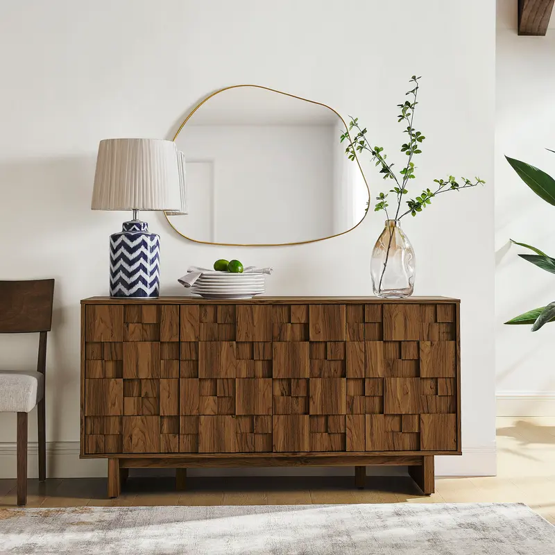 Owen 59 Inch 4 Door Geometric Sideboard by Modway