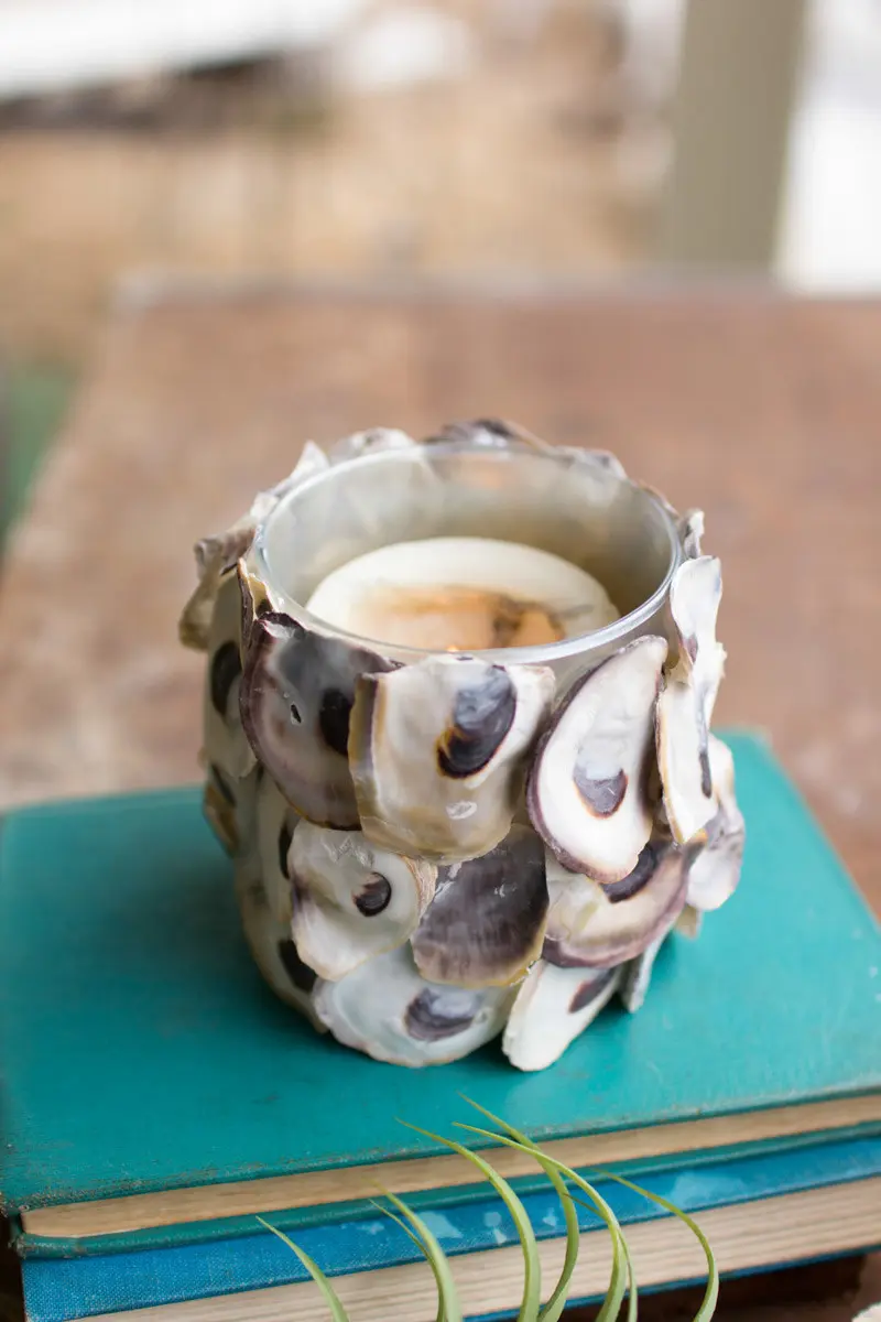 Oyster Shell Round Candle Holder Set Of 4 By Kalalou