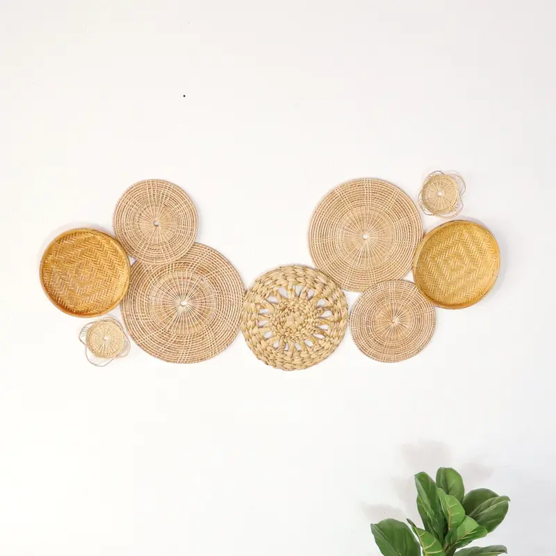 Pa Vi Ka -  Wall Hanging DeCor Set Of 9 By Thaihome