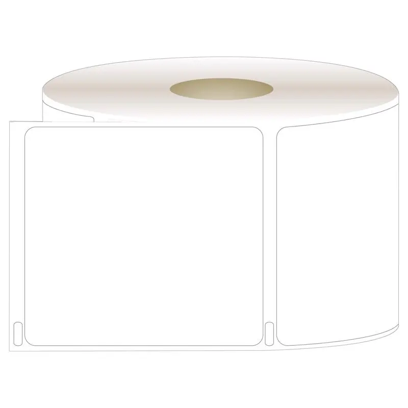 Paint Printer Adhesive Backed White Bin Tag Labels - Roll 0 each