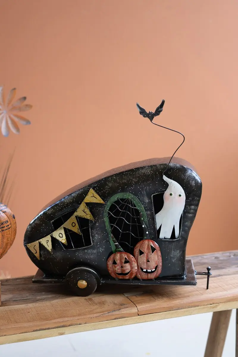 Painted Metal Halloween Camper By Kalalou