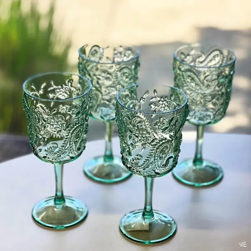 Paisley Wine Glass