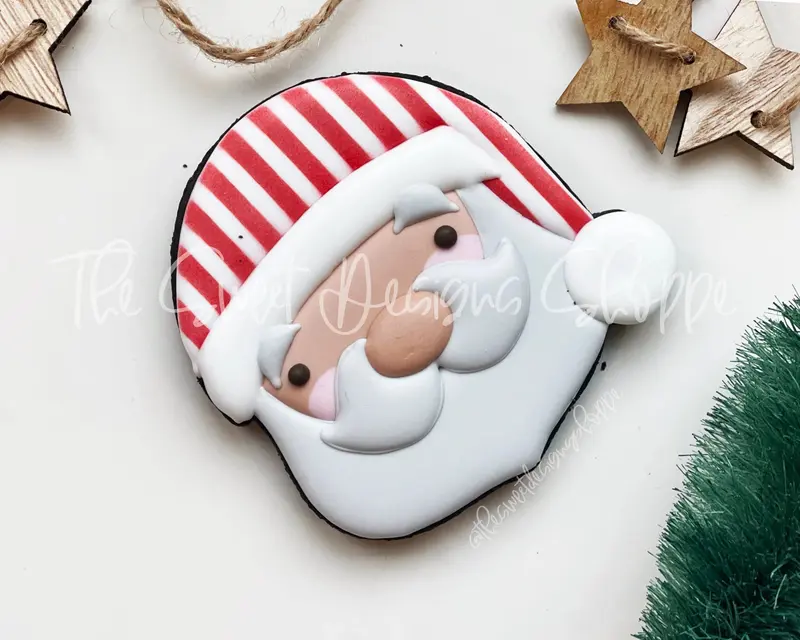 Pajama Santa Face - Cookie Cutter
