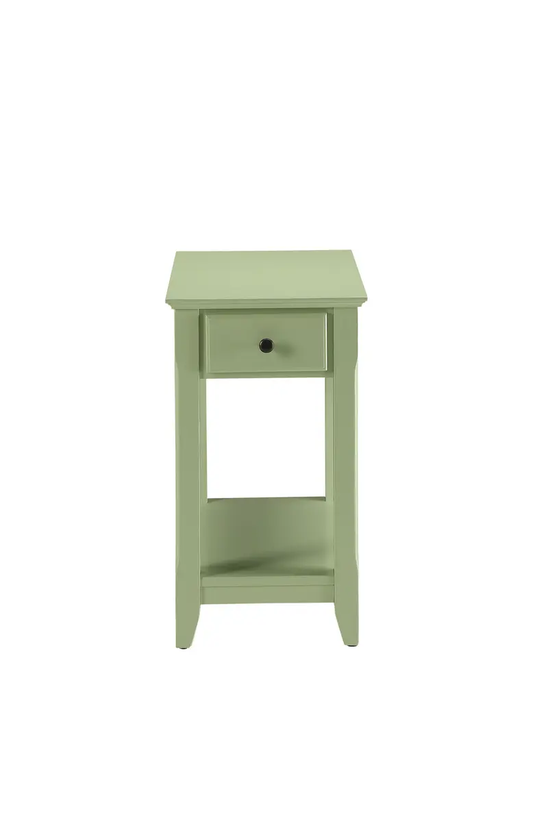 Pale Green Single Drawer End Table By Homeroots