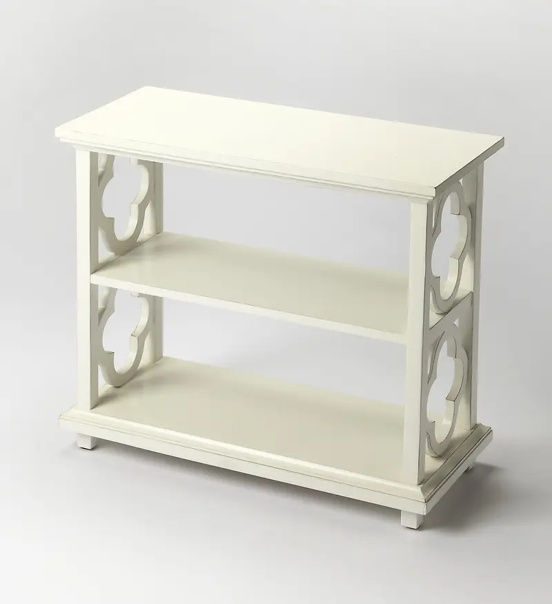 Paloma Cottage White Bookcase By Homeroots