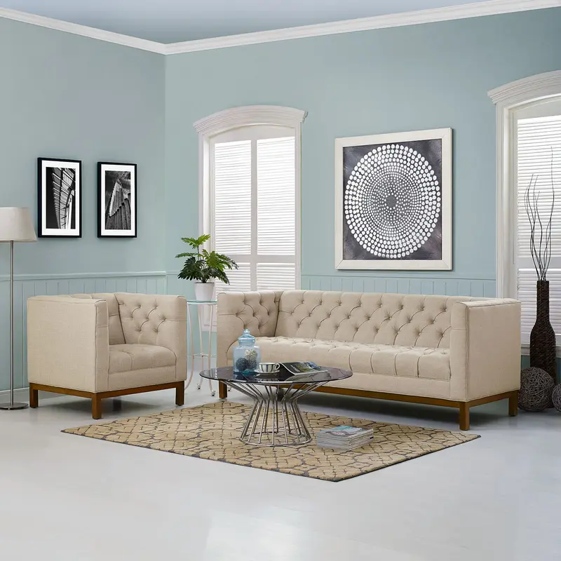 Panache Living Room Set Upholstered Fabric Set of 2 By Modway - EEI-2437