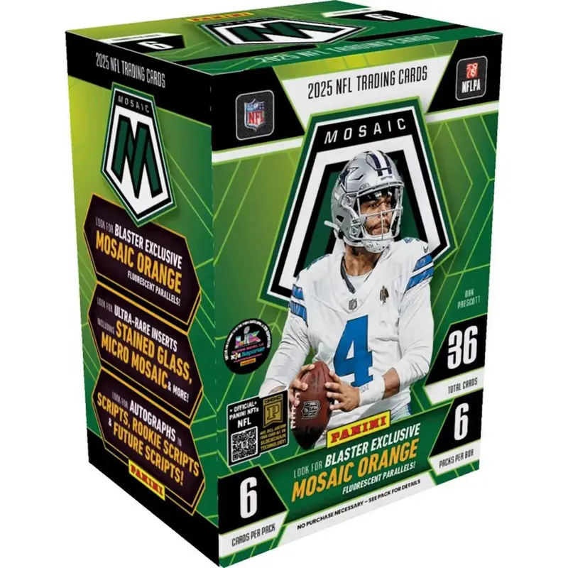 Panini 2025 Mosaic Football Trading Cards (Pack of 20)