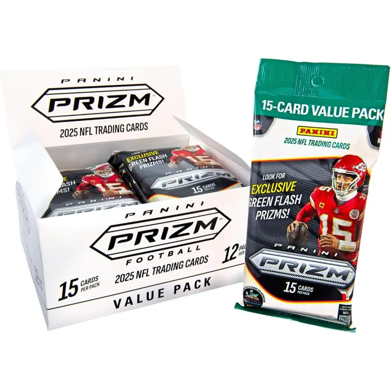 Panini 2025 Prizm Football Fat Pack Trading Cards (Pack of 12)