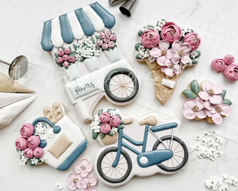 Parisian Flower Market Set - Set of 5 - Cookie Cutters
