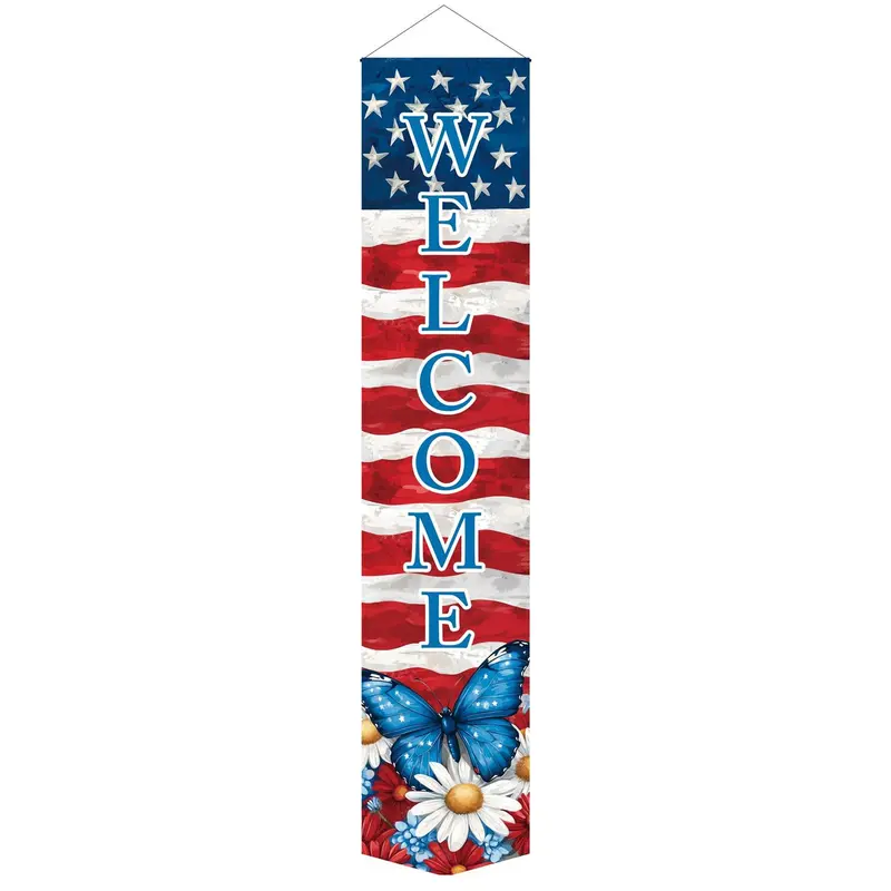 Patriotic Butterfly Door Banner