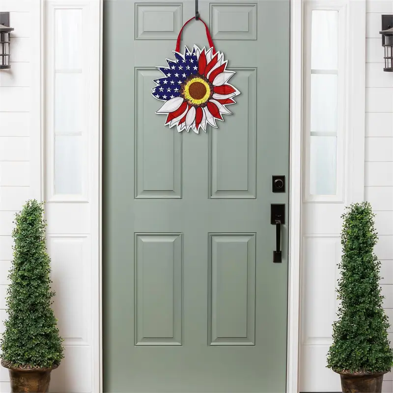 Patriotic Sunflower Door Decor