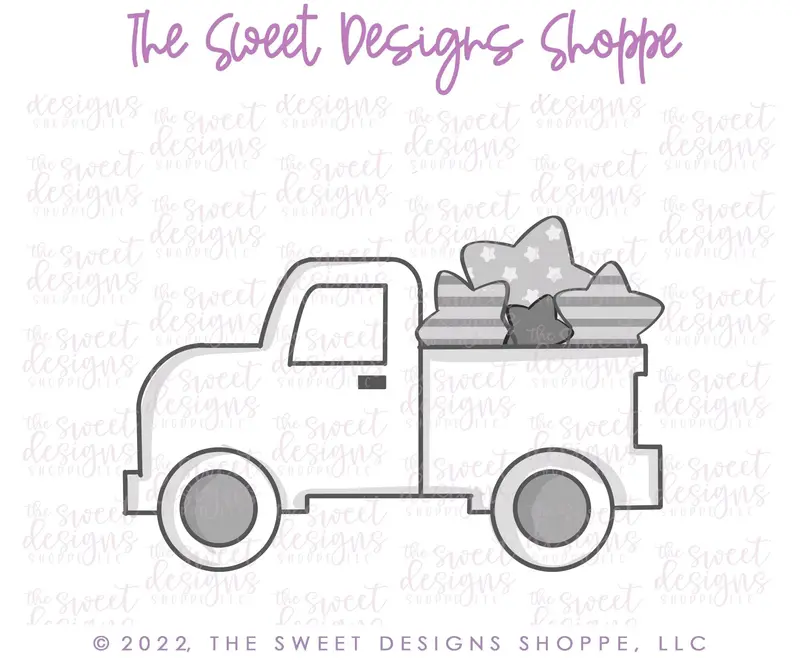 Patriotic Truck - Cookie Cutter