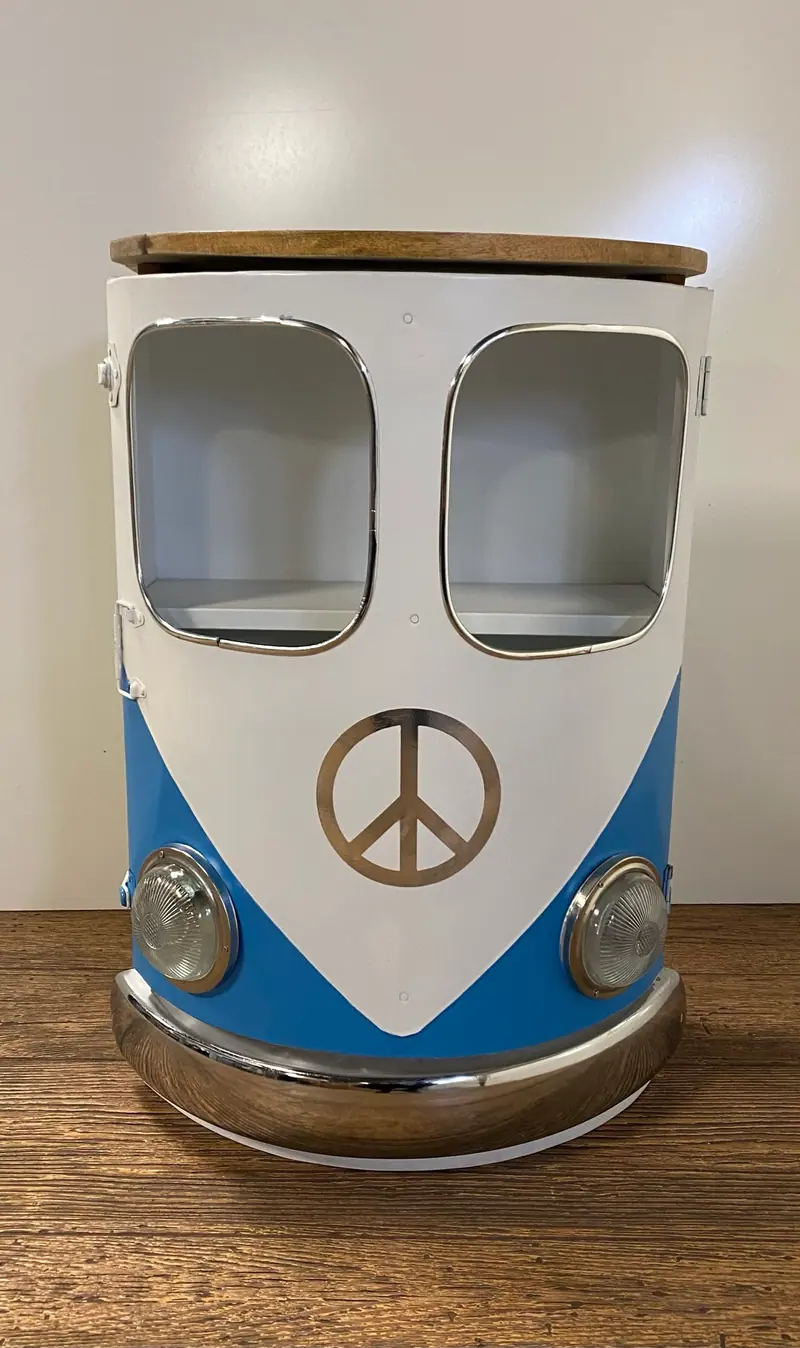 Peace Out Blue Retro Nightstand By Homeroots