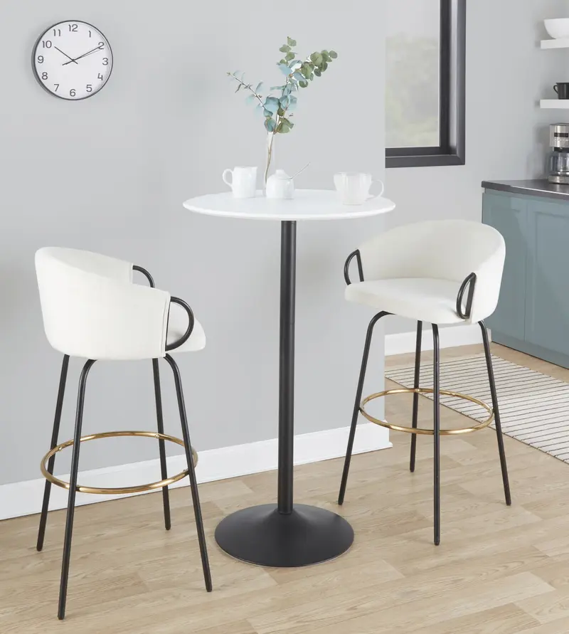 Pebble 3-Height Table White By LumiSource