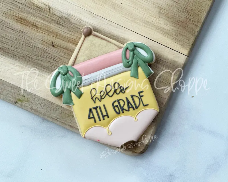 Pencil Hanging Banner - Cookie Cutter