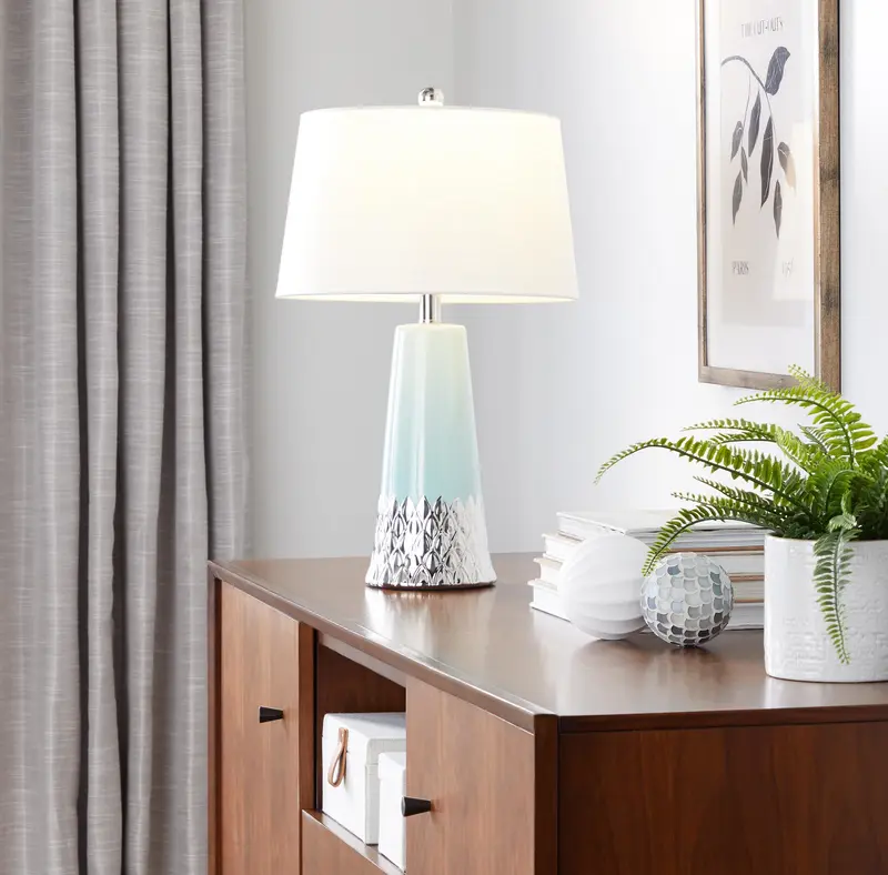 Penelope 22" Ceramic Table Lamp Blue By LumiSource