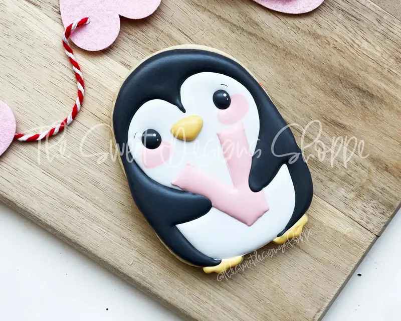 Penguin Holding Heart - Cookie Cutter