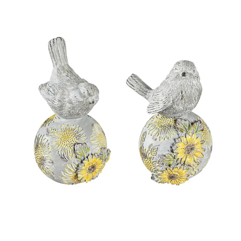 Perching Bird 2 Asst, 2 Designs, 8 Piece Total