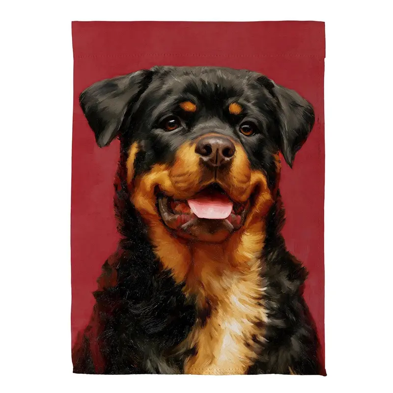 Pet Central Photo Dogs, Rottweiler Suede House Flag