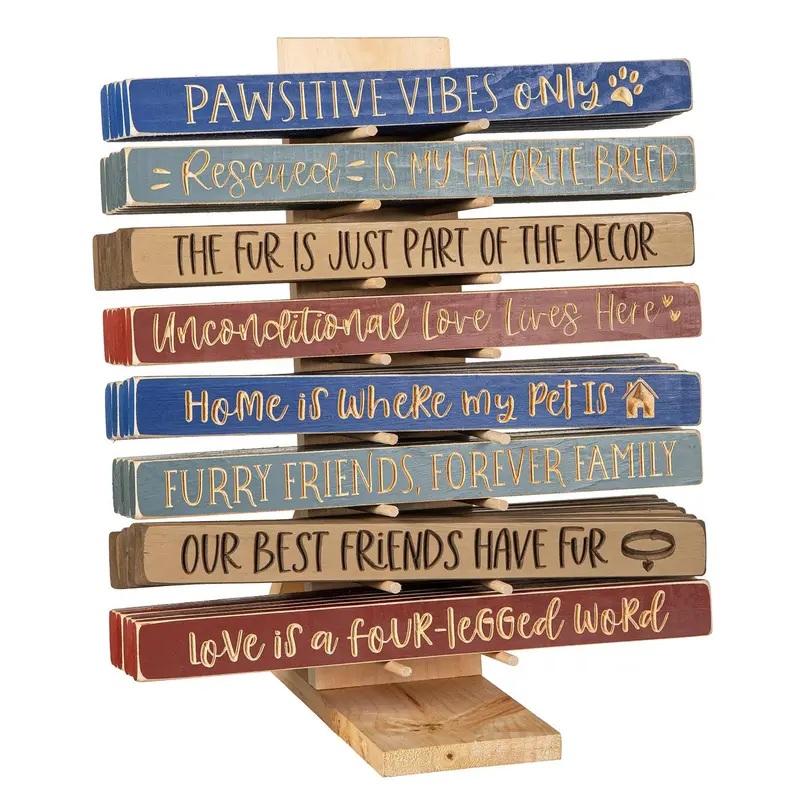 Pet Table Decor Wood Furry Friends Sign Program, 18"