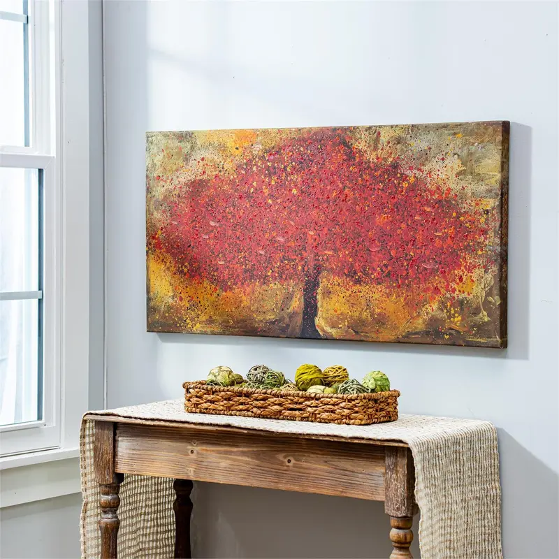 Petal & Plow Indoor Wall Decor, Textile, Maple Tree Canvas, 36" L x 18" H