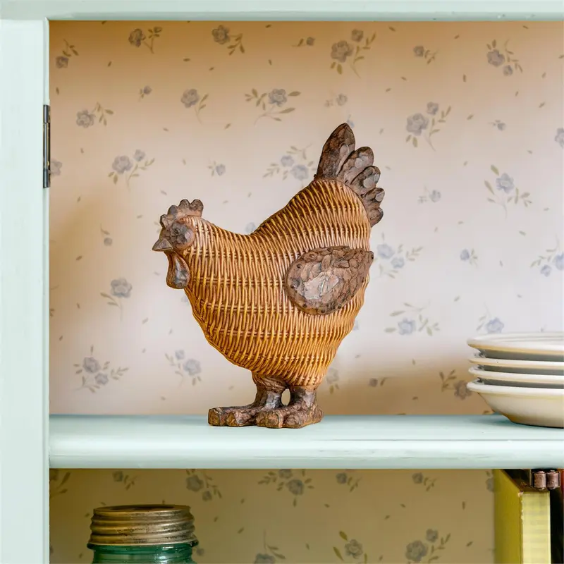Petal & Plow Table Decor Resin Chicken, 7.75"H
