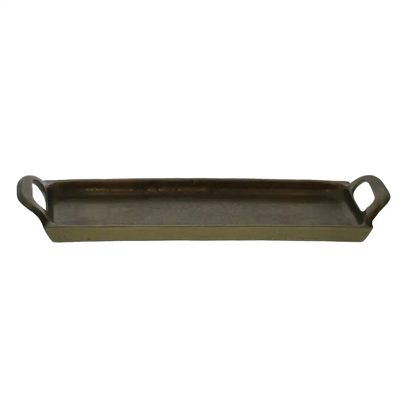 Petite Bronze Narrow Rectangular Tray By Homeroots