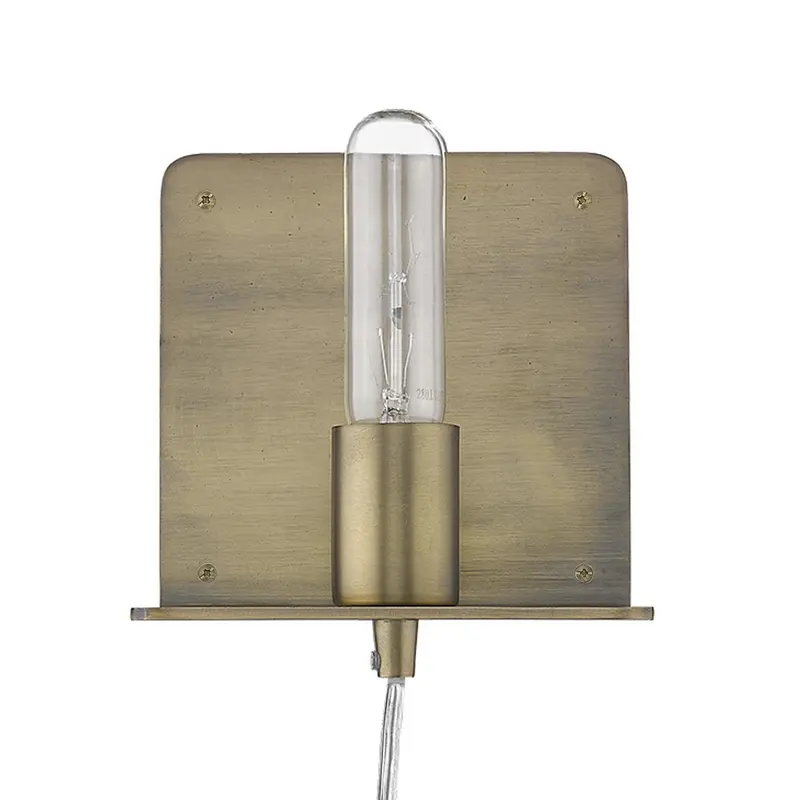 Petite Dull Gold Shelf Wall Light By Homeroots